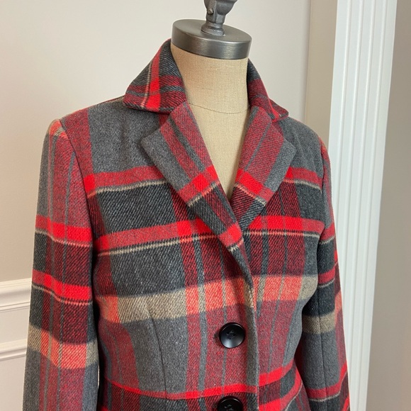 Stetson Ladies Collection,1498 Coat/Jacket grey wool, plaid, Size S, western - Picture 3 of 12